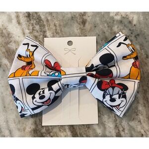 Disney Character Hair Bow Minnie & Mickey Mouse 5 Inch Hair Bow Alligator Clip